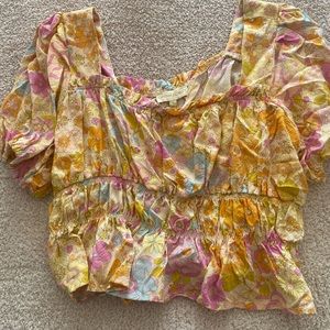 Cynthia rowley 70s flower top. NWT large